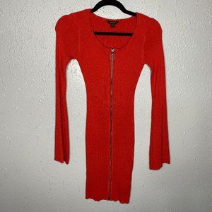 Bodycon Red Zipper Dress by Guess